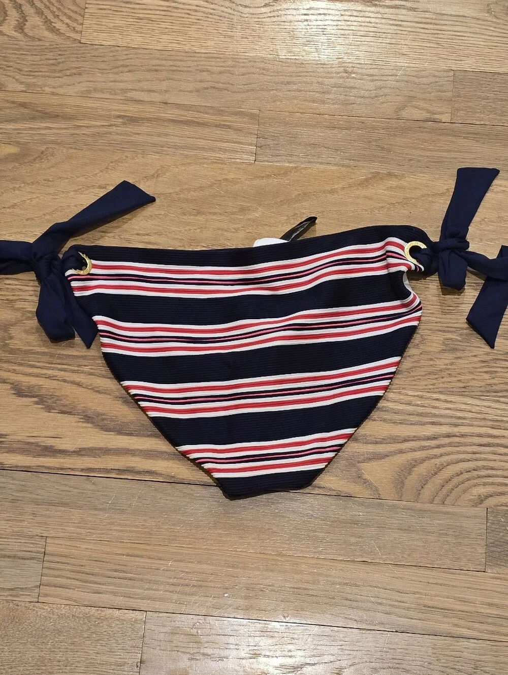 La Blanca Sailor Soft Tie Hipster Bottom Indigo Sz 12 NWT